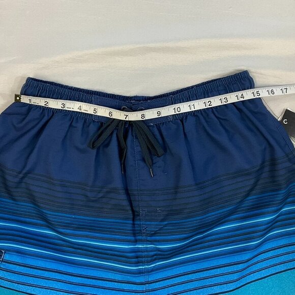 BURNSIDE Men's mult-blue color Board Shorts Bathing Suit Size M. NWT - Picture 4 of 10